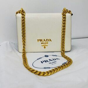 PRADA - Chain Flap Bag Saffiano Leather (New)